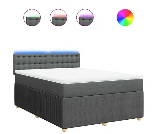 Kontinentaalvoodi Madratsiga, Tumehall, 160X200 cm Kangas