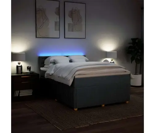 Kontinentaalvoodi Madratsiga, Tumehall, 160X200 cm Kangas