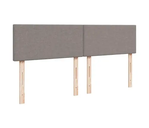 Atsperu Gulta Ar Matraci, Pelēkbrūns, 180X200 Cm, Audums Vidaxl