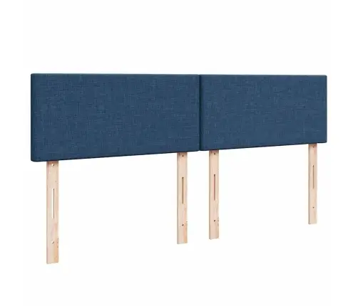 Atsperu Gulta Ar Matraci, Zils, 180X200 Cm, Audums Vidaxl