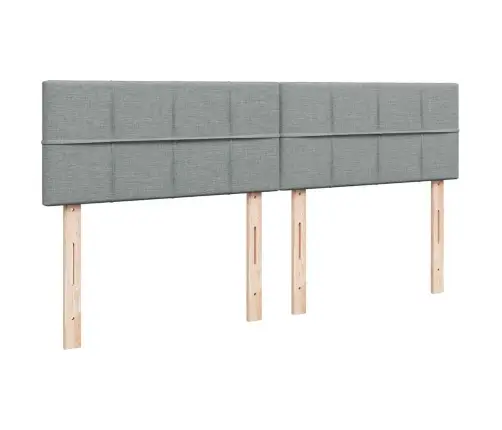 Lova Su Spyruoklėmis Ir Čiužiniu, Pilka, 180X200cm Audinys