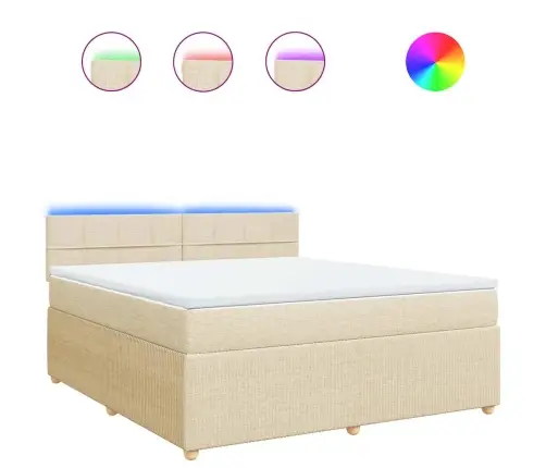 Kontinentaalvoodi Madratsiga, Kreemjas, 180X200 cm Kangas