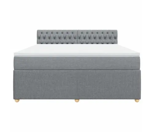 Kontinentaalvoodi Madratsiga, Helehall, 180X200 cm Kangas