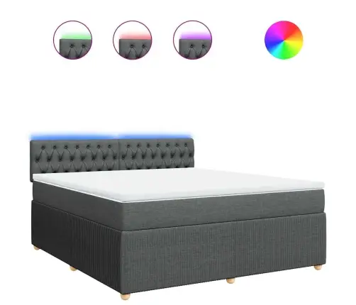 Kontinentaalvoodi Madratsiga, Tumehall, 180X200 cm Kangas