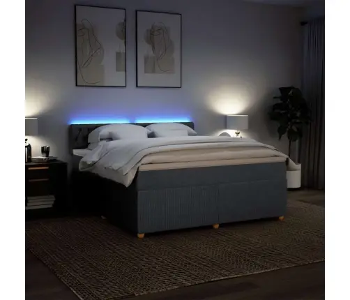 Kontinentaalvoodi Madratsiga, Tumehall, 180X200 cm Kangas