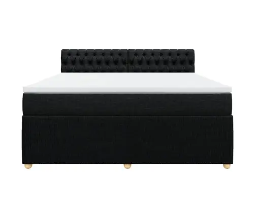 Kontinentaalvoodi Madratsiga, Must, 180X200 cm Kangas