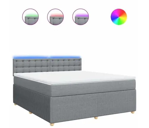 Kontinentaalvoodi Madratsiga, Helehall, 180X200 cm Kangas