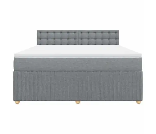 Kontinentaalvoodi Madratsiga, Helehall, 180X200 cm Kangas