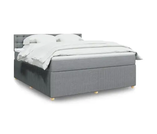 Kontinentaalvoodi Madratsiga, Helehall, 180X200 cm Kangas