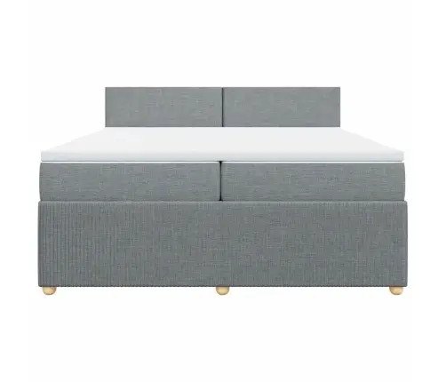 Kontinentaalvoodi Madratsiga, Helehall, 200X200 cm Kangas