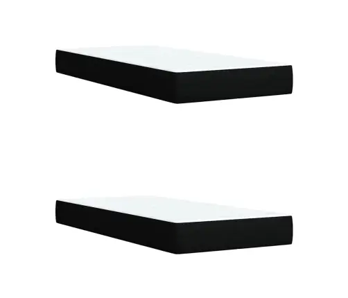 Atsperu Gultas Rāmis Ar Matraci, Melna Audums, 200X200 Cm Vidaxl