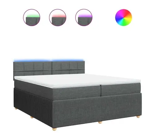 Kontinentaalvoodi Madratsiga, Tumehall, 200X200 cm Kangas