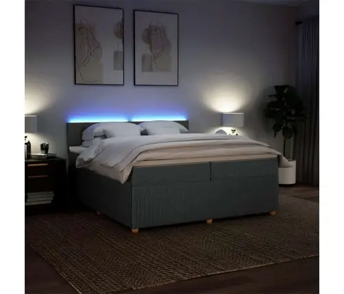 Kontinentaalvoodi Madratsiga, Tumehall, 200X200 cm Kangas