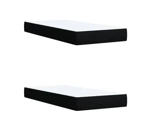 Lova Su Spyruoklėmis Ir Čiužiniu, Juoda, 200X200 cm Audinys