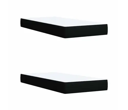 Atsperu Gultas Rāmis Ar Matraci, Melna Audums, 200X200 Cm Vidaxl