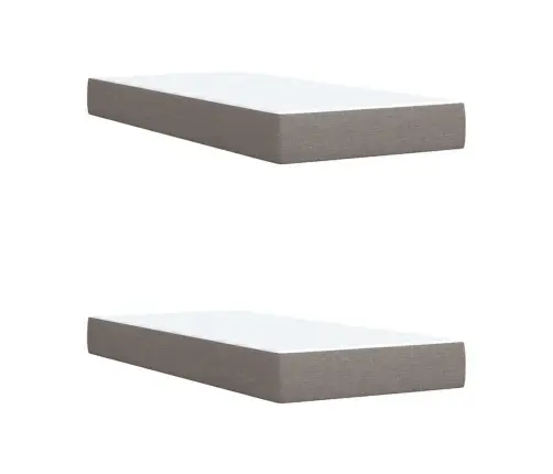 Lova Su Spyruoklėmis Ir Čiužiniu, Taupe, 200X200 cm Audinys