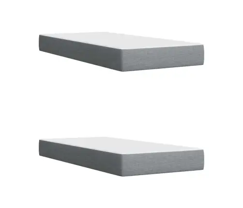 Lova Su Spyruoklėmis Ir Čiužiniu, Pilka, 200X200cm Audinys