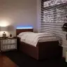 Atsperu Gulta Ar Matraci, Rozā Samts, 80X200 Cm Vidaxl