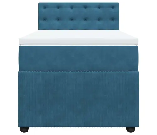 Kontinentaalvoodi Madratsiga, Sinine, 80X200 cm Samet