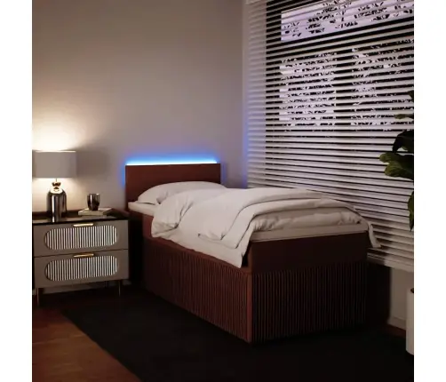 Atsperu Gulta Ar Matraci, Rozā Samts, 90X200 Cm Vidaxl