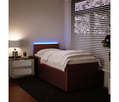 Atsperu Gulta Ar Matraci, Rozā Samts, 100X200 Cm Vidaxl