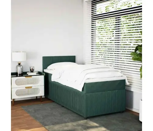 Kontinentaalvoodi Madratsiga, Tumeroheline, 100X200 cm Samet