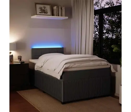 Kontinentaalvoodi Madratsiga, Tumehall, 120 X 190 cm Samet