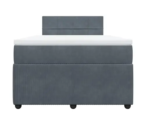 Kontinentaalvoodi Madratsiga, Tumehall, 120 X 190 cm Samet