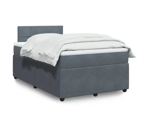 Kontinentaalvoodi Madratsiga, Tumehall, 120 X 190 cm Samet