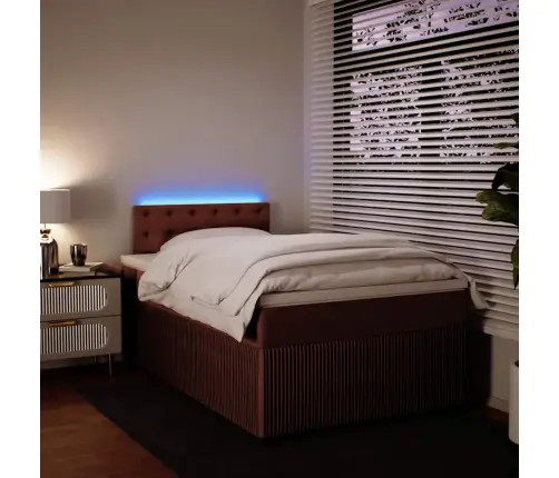 Atsperu Gulta Ar Matraci, Rozā Samts, 120X190 Cm Vidaxl