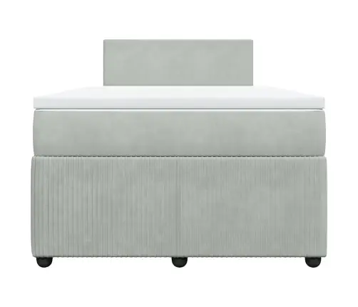 Kontinentaalvoodi Madratsiga, Helehall, 120X200 cm Samet