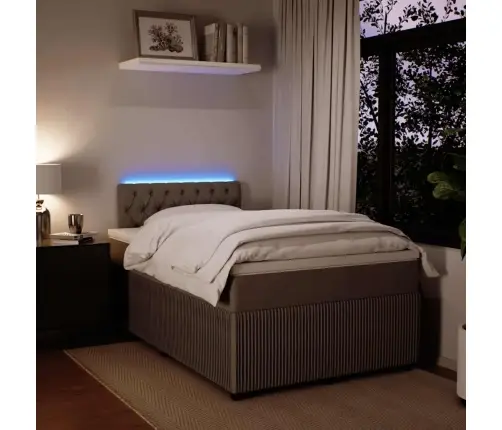 Kontinentaalvoodi Madratsiga, Helehall, 120X200 cm Samet