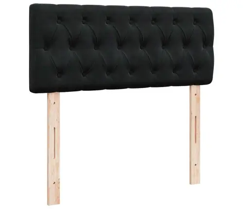 Atsperu Gulta Ar Matraci, Melna Samts, 120X200 Cm Vidaxl