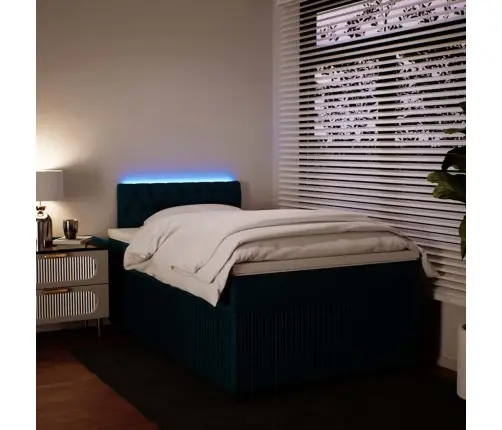 Kontinentaalvoodi Madratsiga, Sinine, 120X200 cm Samet