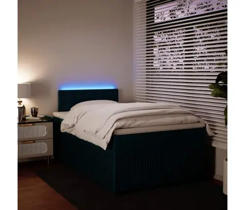 Kontinentaalvoodi Madratsiga, Sinine, 120X200 cm Samet