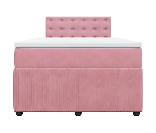 Kontinentaalvoodi Madratsiga, Roosa, 120X200 cm Samet