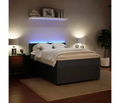 Kontinentaalvoodi Madratsiga,Tumehall, 140X190 cm Samet