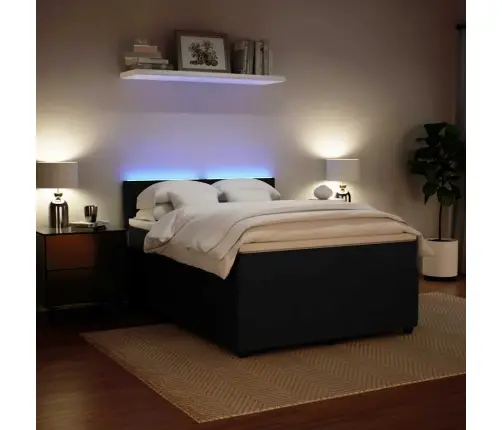 Atsperu Gulta Ar Matraci, Melna Samts, 140X190 Cm Vidaxl