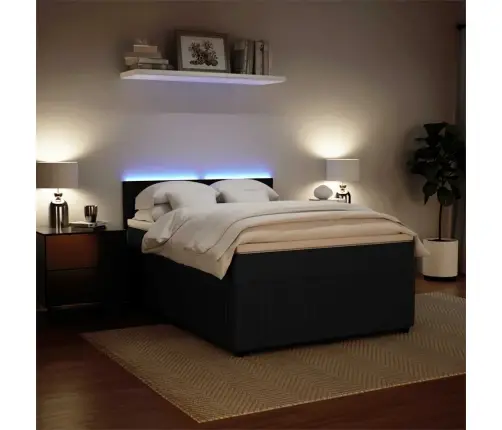 Atsperu Gulta Ar Matraci, Melna Samts, 140X190 Cm Vidaxl