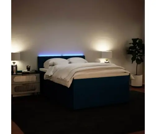 Kontinentaalvoodi Madratsiga, Sinine, 140X190 cm Samet