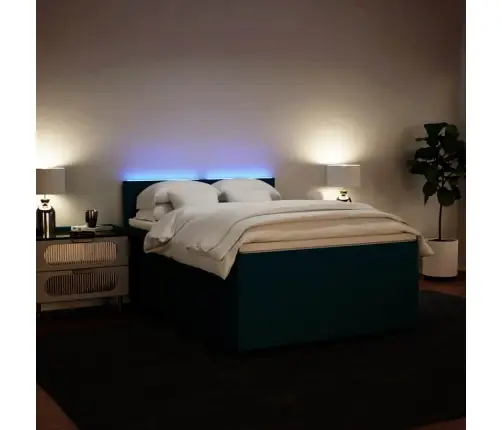 Atsperu Gulta Ar Matraci, Zils Samts, 140X200 Cm Vidaxl Atsperu Gulta Ar Matraci, Zils Samts, 140X200 Cm Vidaxl