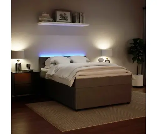 Kontinentaalvoodi Madratsiga, Helehall, 140X200 cm Samet