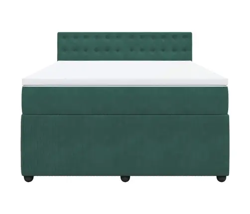Kontinentaalvoodi Madratsiga, Tumeroheline, 140X200 cm Samet