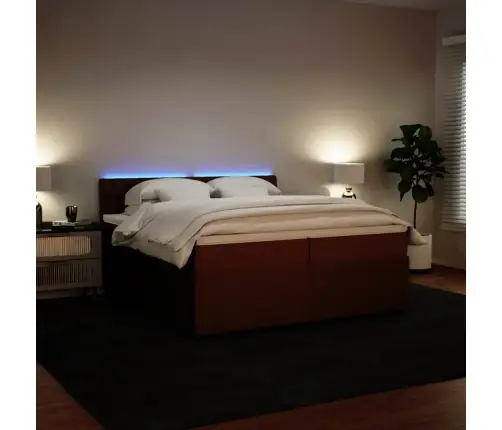 Atsperu Gulta Ar Matraci, Rozā Samts, 200X200 Cm Vidaxl