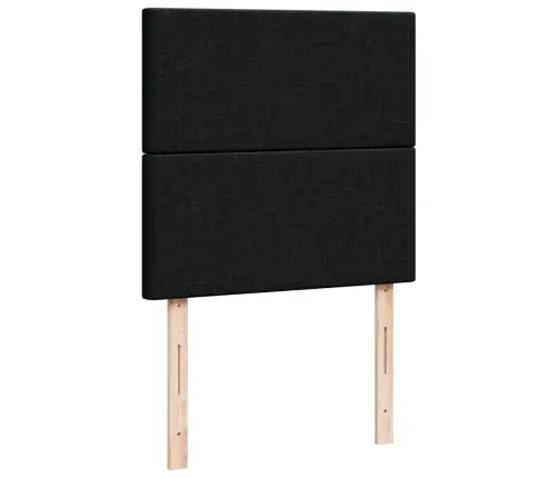 Atsperu Gultas Rāmis Ar Matraci, Melna, 80X200 Cm, Audums Vidaxl