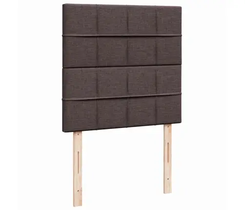 Atsperu Gulta Ar Matraci, Tumši Brūna, 90X190 Cm, Audums Vidaxl