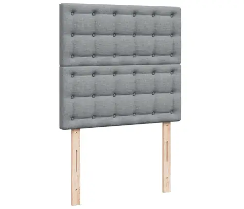 Kontinentaalvoodi Madratsiga, Helehall, 90X190 cm Kangas