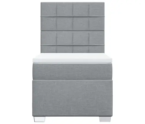 Kontinentaalvoodi Madratsiga, Helehall, 90X200 cm Kangas