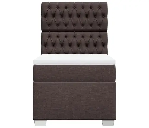 Kontinentaalvoodi Madratsiga, Tumepruun, 90X200 cm Kangas