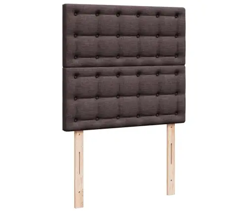 Lova Su Spyruoklėmis Ir Čiužiniu, Ruda, 90X200 cm Audinys